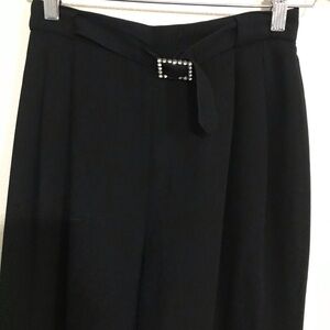 Ann Taylor backs zip/button size 4 wide leg pleated black pants high waist